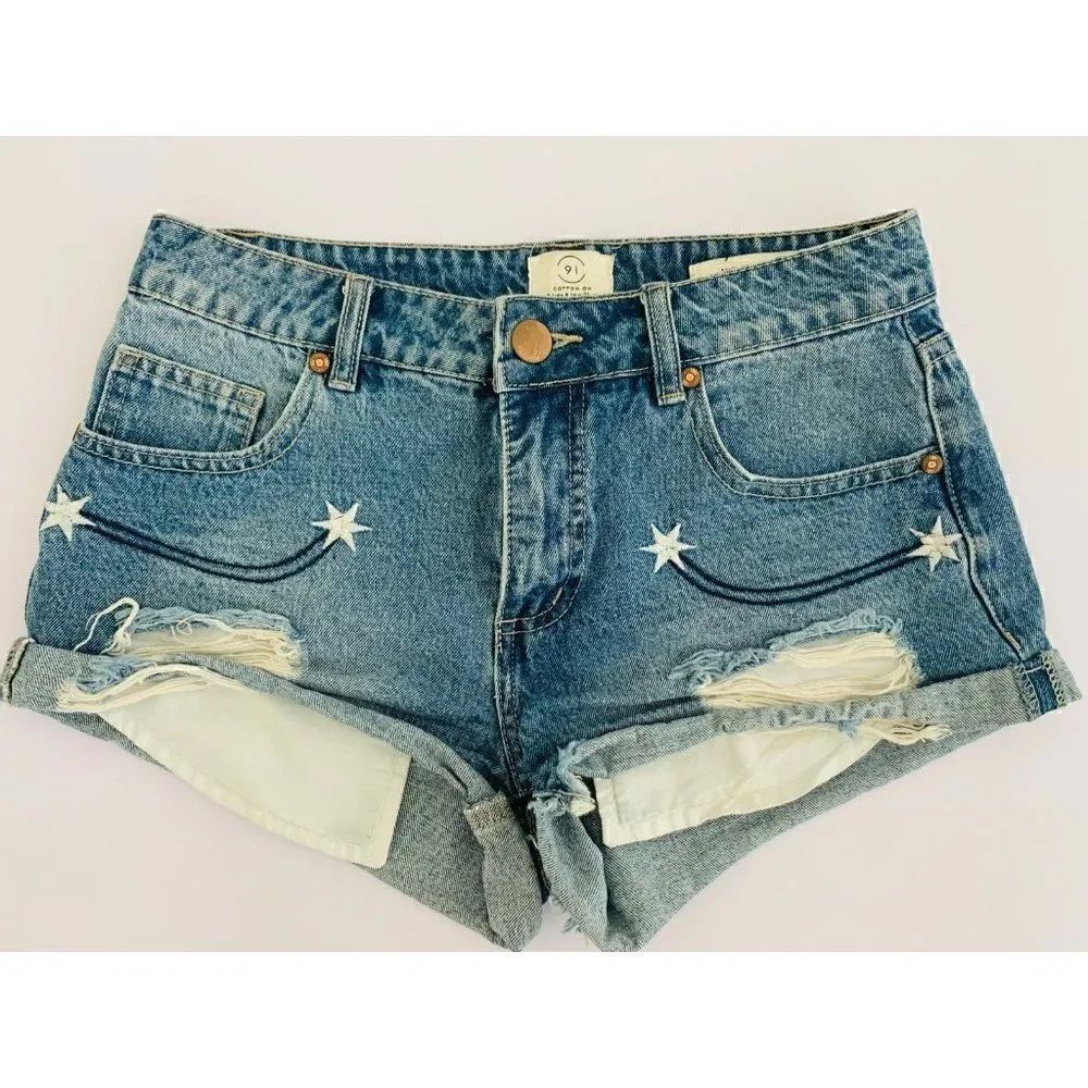 Cotton On Distressed Denim Shorts size 4